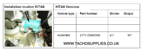 VW CRAFTER TACHOGRAPH FITTING INSTRUCTIONS, AUTOMATIC  4 WHEEL DRIVE , 2006 ON